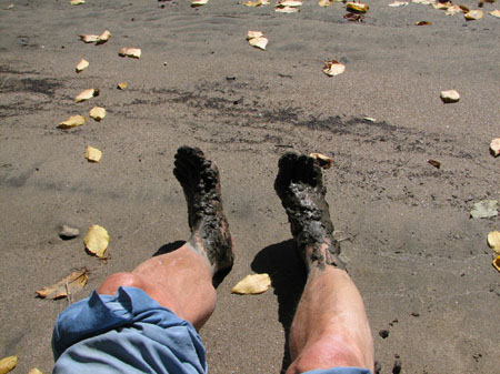8 muddy feet